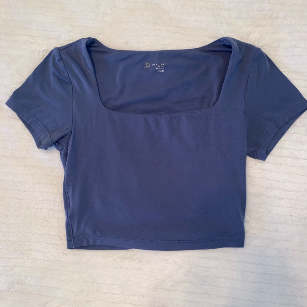 Aerie Blue Crop Top